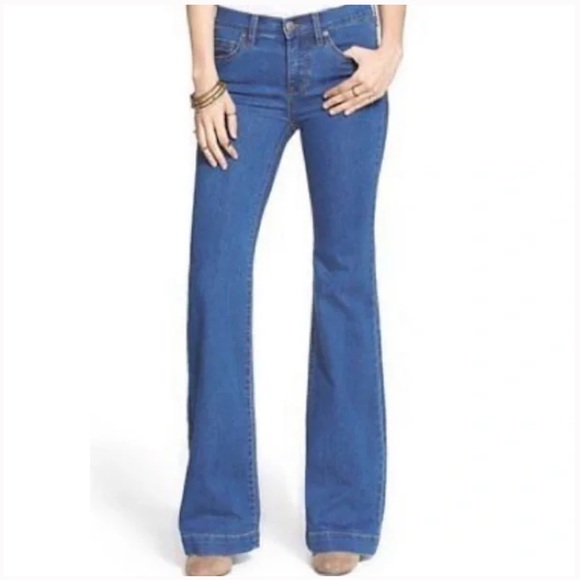 Free People Denim - Free People Blue Flare & Wide Leg Jeans